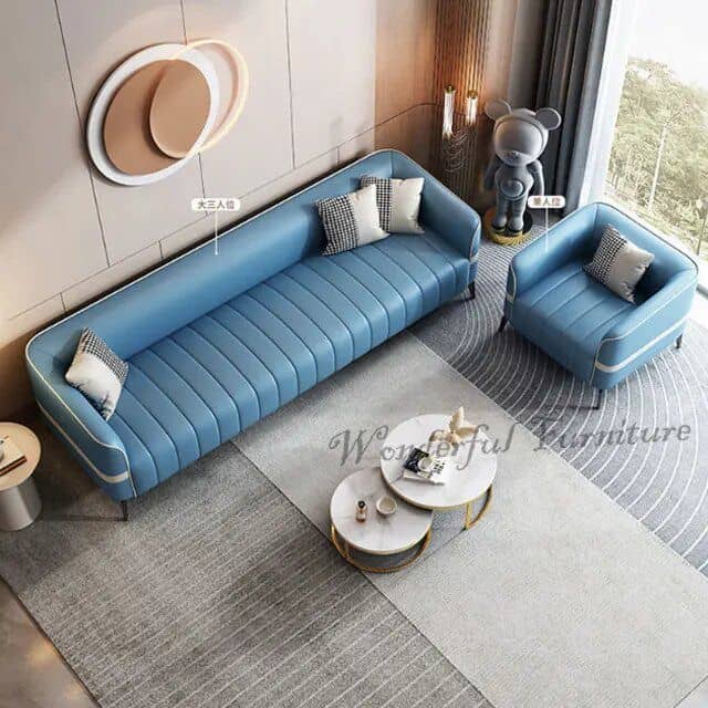 Modern Edge Leather Sofa