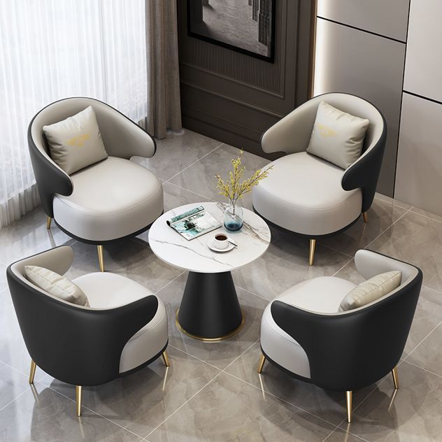 Chair Sofa Leather ( 4 Chairs and table)