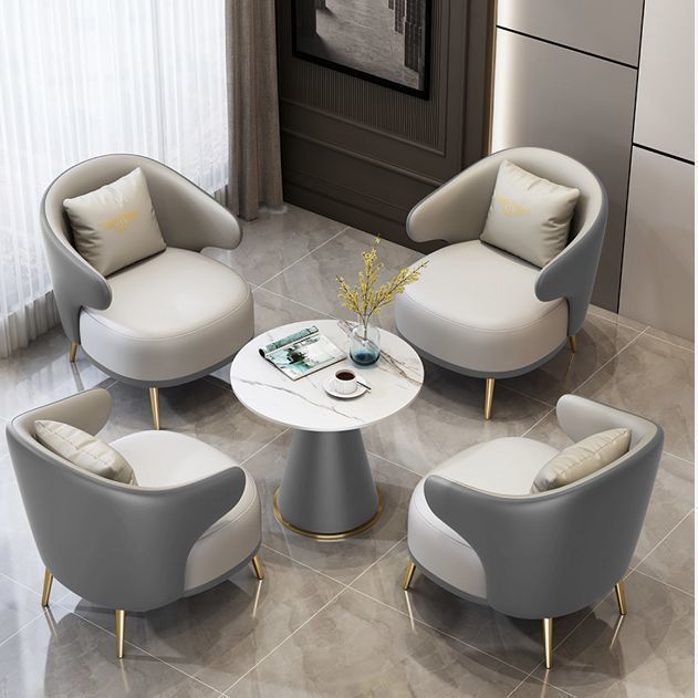 Chair Sofa Leather ( 4 Chairs and table)