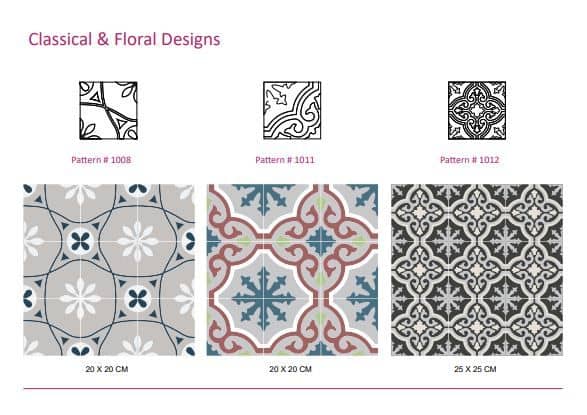 Handmade cement tile - Classical & Flora