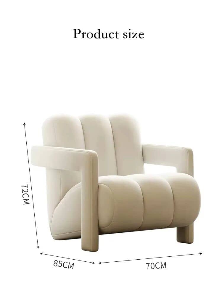 Fabric Chair With Solid Wood
