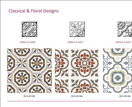 Handmade cement tile - Classical & Flora