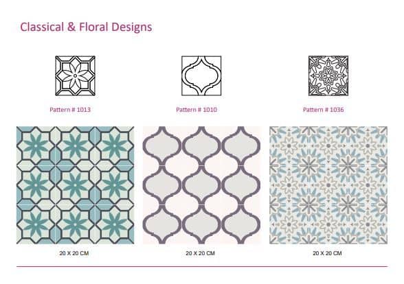 Handmade cement tile - Classical & Flora