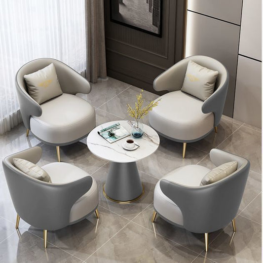 Chair Sofa Leather ( 4 Chairs and table)