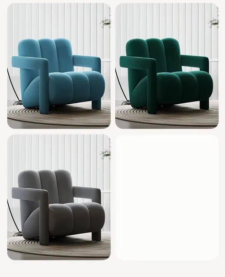 Fabric Chair With Solid Wood