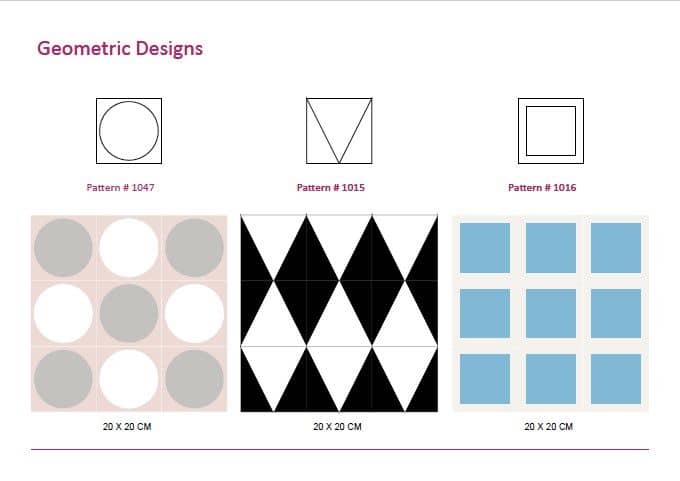 - Handmade cement tile - Geometric Designs