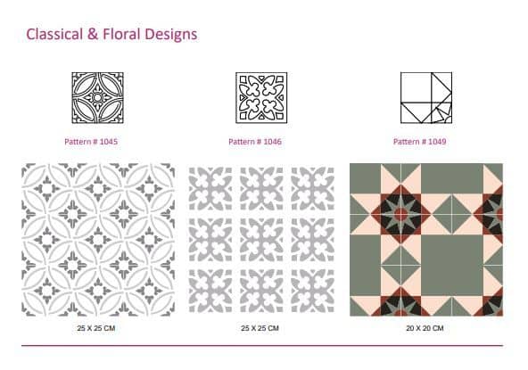 Handmade cement tile - Classical & Flora