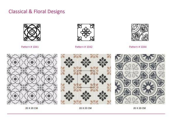 Handmade cement tile - Classical & Flora
