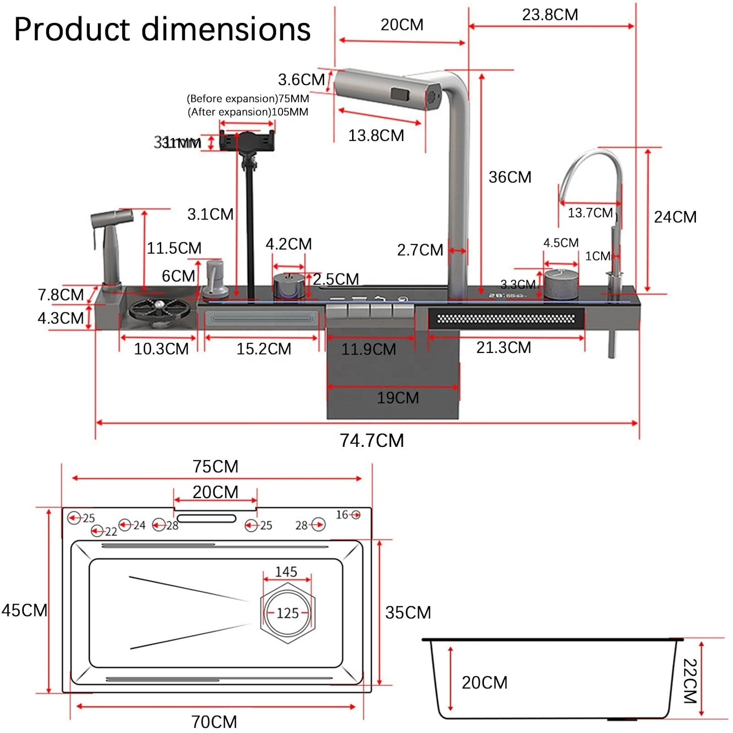Multifunction Kitchen Sink