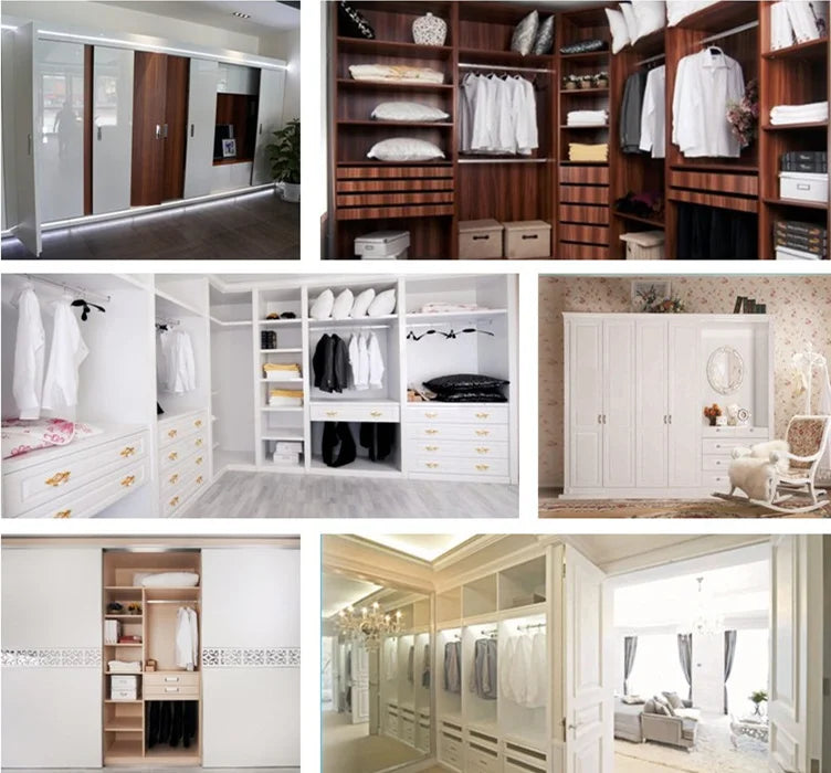 Solid Wood Sliding Wardrobe Doors Modern Wardrobe Armoire