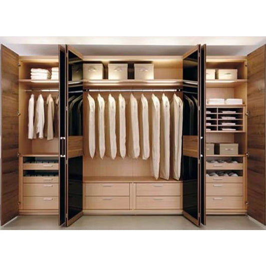 Solid Wood Sliding Wardrobe Doors Modern Wardrobe Armoire