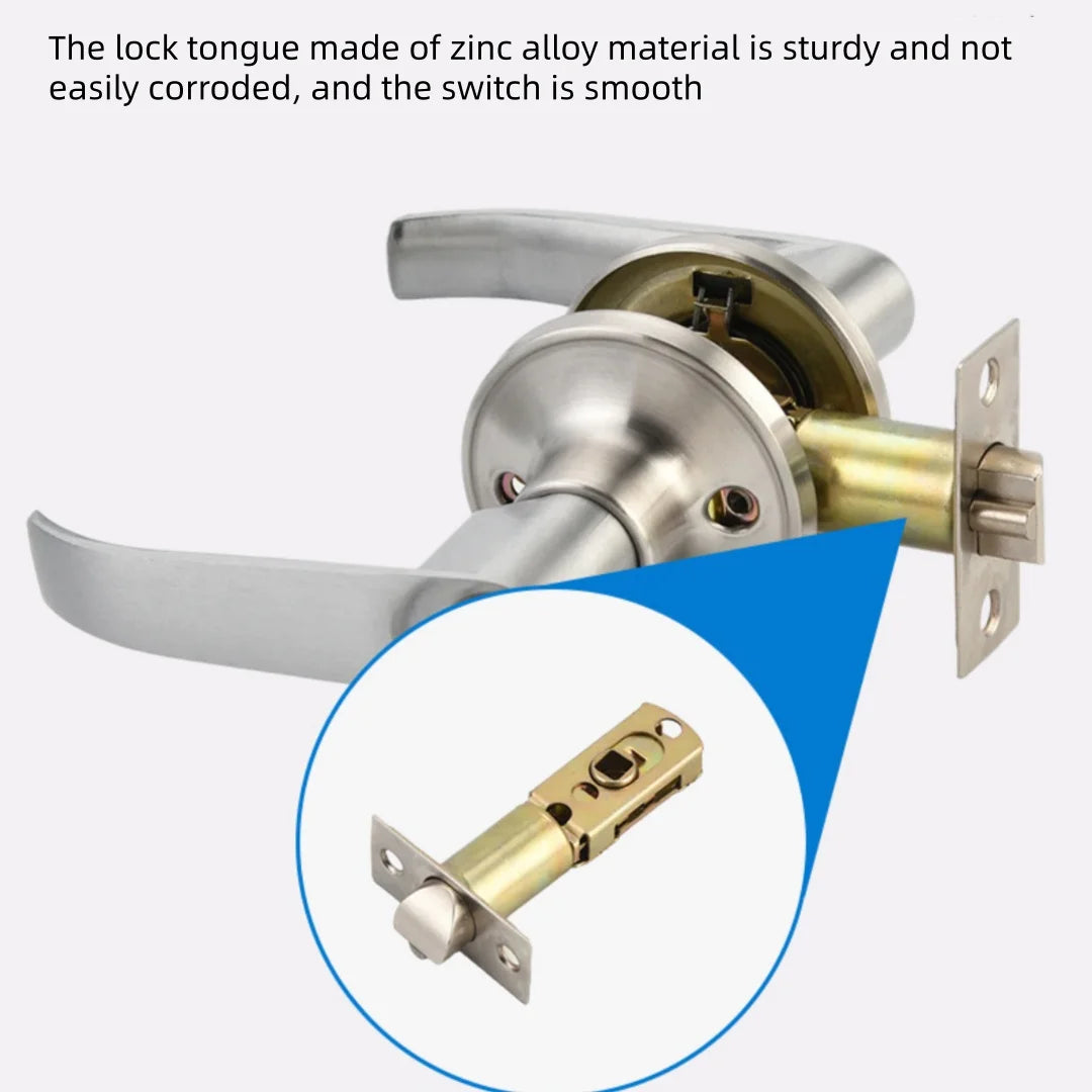 Door Handle Lock Round Security Privacy Sliding Front Doors Entrance Keyed Locks for Bedroom Living Room