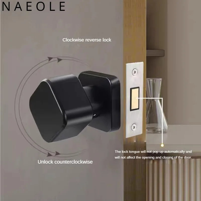 Door Handle Security-protection Door Lock Cerradura Puerta Handle Cerraduras Inteligente Para Puertas  Knob Fechadura Digital