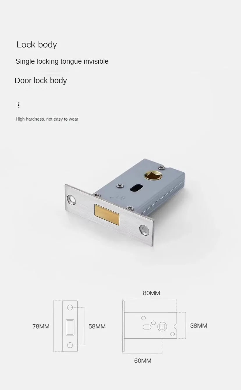 Door Handle Security-protection Door Lock Cerradura Puerta Handle Cerraduras Inteligente Para Puertas  Knob Fechadura Digital
