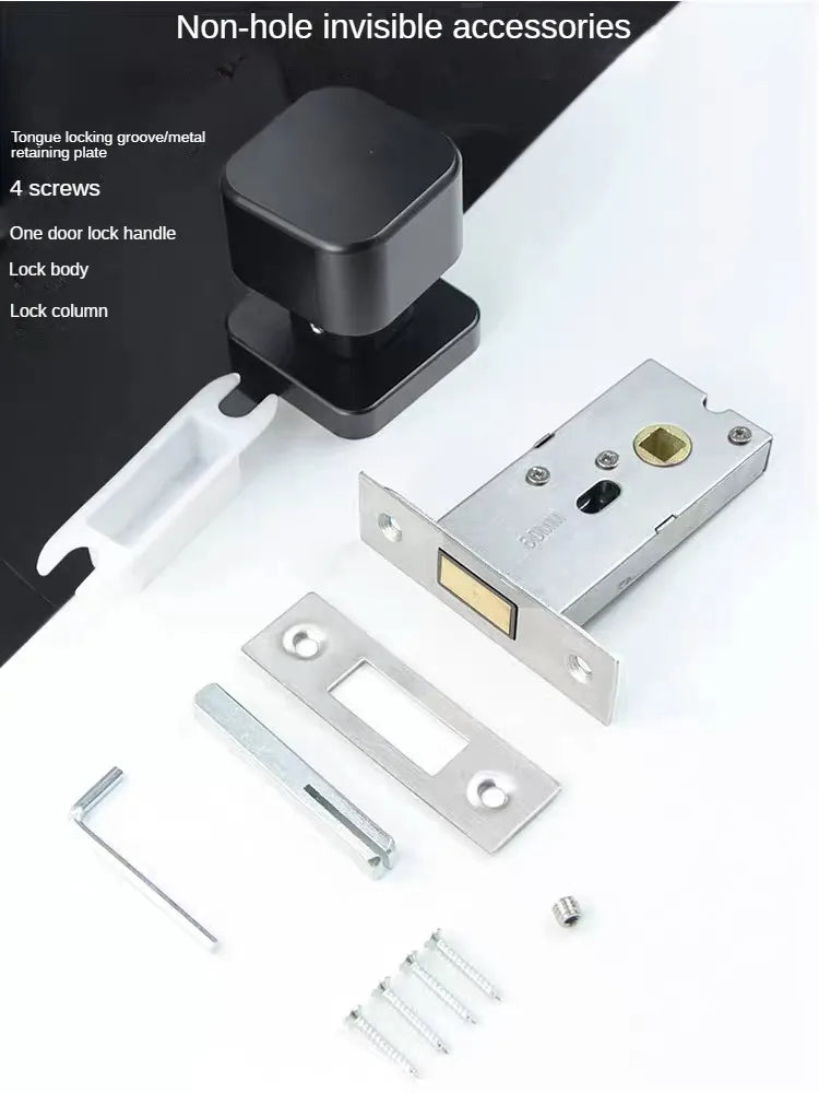 Door Handle Security-protection Door Lock Cerradura Puerta Handle Cerraduras Inteligente Para Puertas  Knob Fechadura Digital