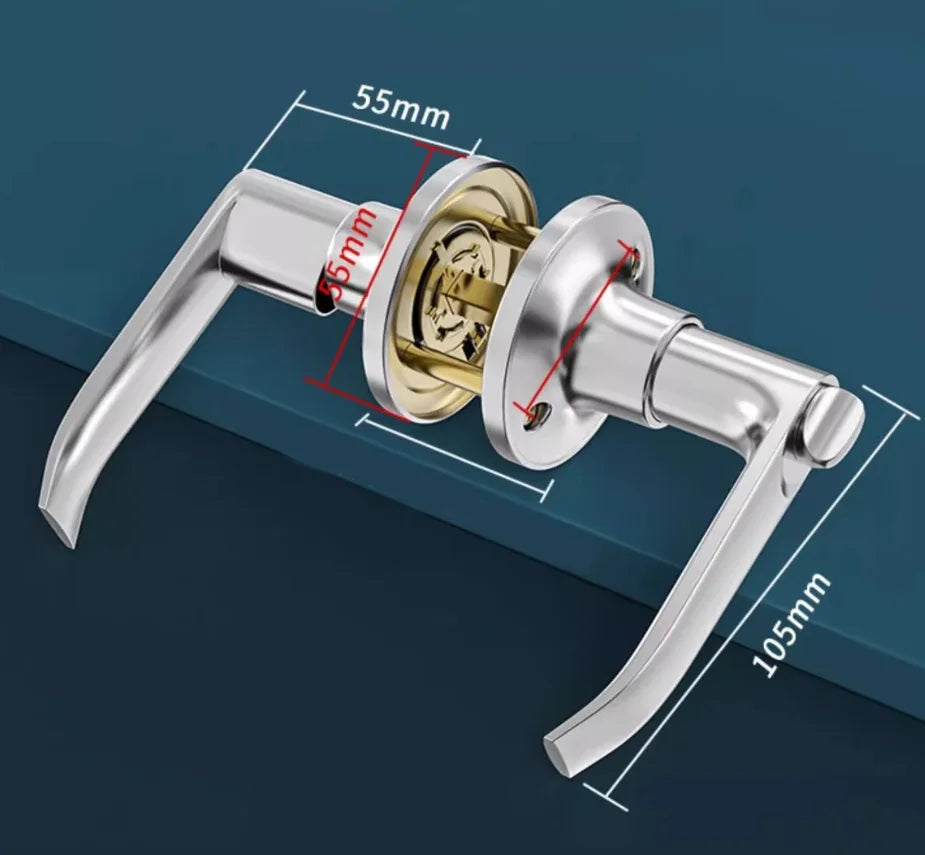 Door Handle Lock Round Security Privacy Sliding Front Doors Entrance Keyed Locks for Bedroom Living Room