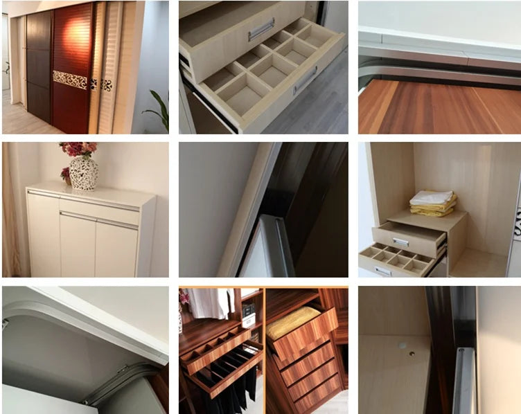Solid Wood Sliding Wardrobe Doors Modern Wardrobe Armoire