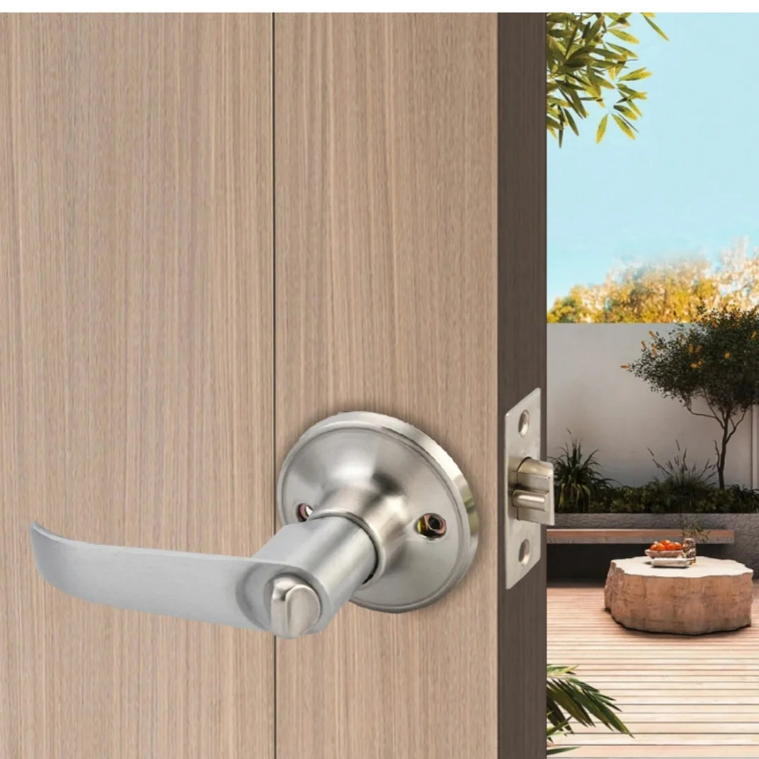 Door Handle Lock Round Security Privacy Sliding Front Doors Entrance Keyed Locks for Bedroom Living Room