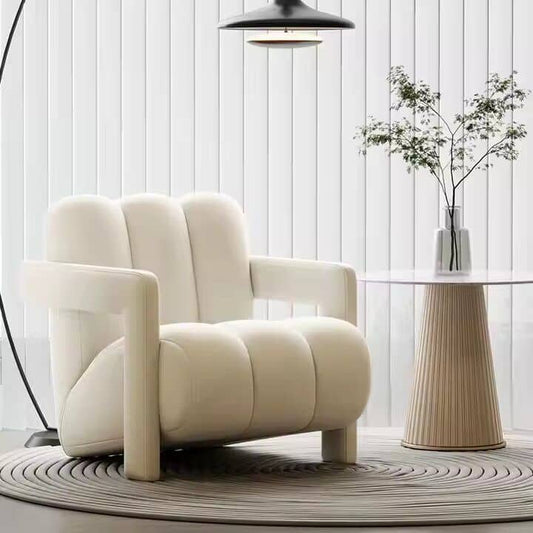 Fabric Chair With Solid Wood
